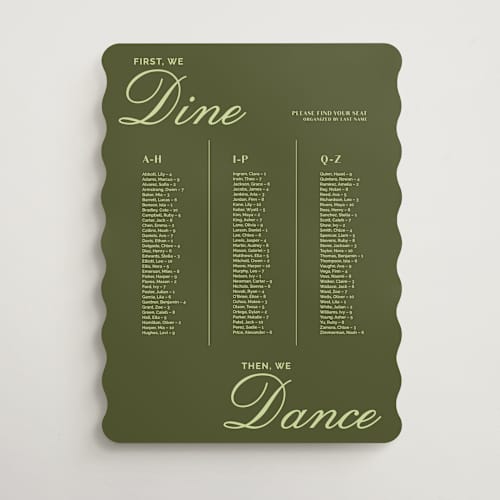 This is a olive and honey dew wedding signs with standard by Kelley McQuillen called cafe matrimony printing on premium sign board in 18x24