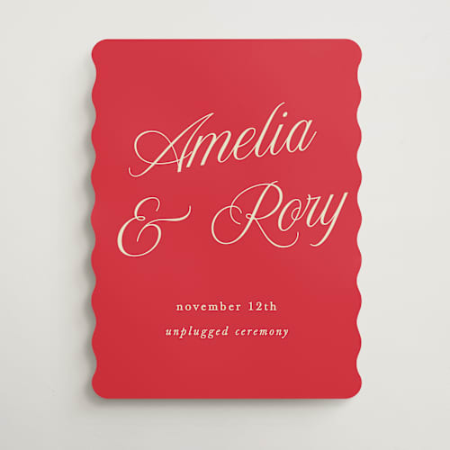 This is a tomato wedding signs with standard by Morgan Kendall called italiano printing on premium sign board in 18x24