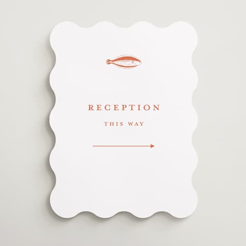 This is a spritz wedding signs with standard by Pippa Shaw called lobster printing on premium sign board in 18x24