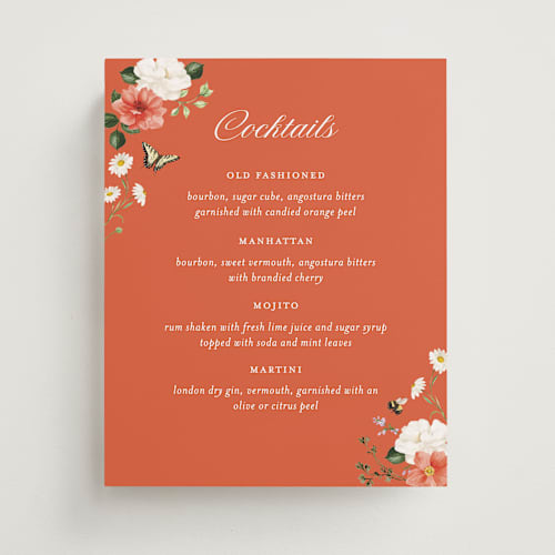This is a verona sunset wedding signs with standard by Sarah Knight called fleur printing on doublethick in 8x10