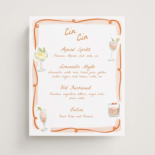 This is a flame wedding signs with standard by Pati Cascino called giardino printing on doublethick in 8x10