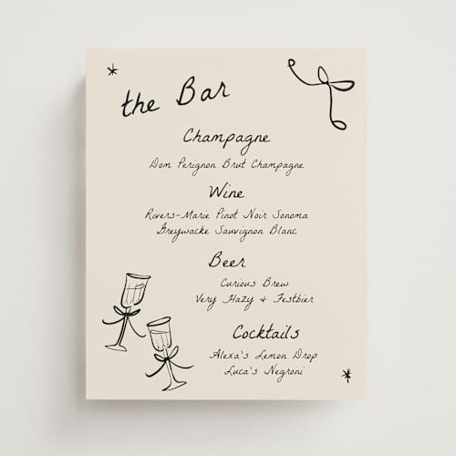 This is a vanilla wedding signs with standard by Ani Somi called roses printing on doublethick in 8x10