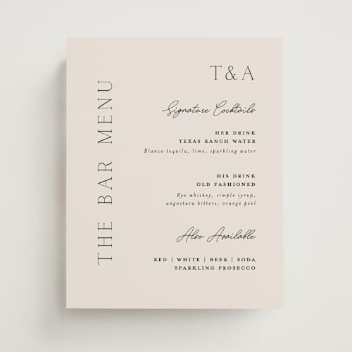 This is a linen wedding signs with standard by Vanessa Doyle called in love printing on doublethick in 8x10