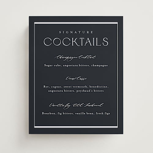 This is a ocean wedding signs with standard by Stacey Meacham called luster printing on doublethick in 8x10