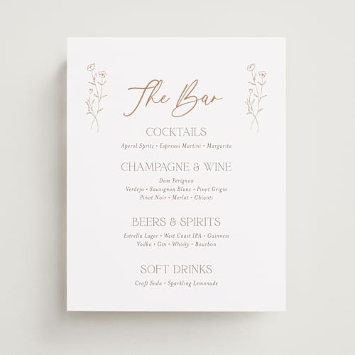 This is a chiffon wedding signs with standard by chocomocacino called kouignette printing on doublethick in 8x10