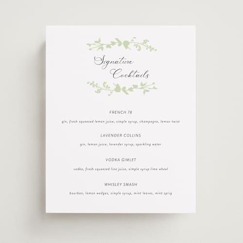 This is a spring wedding signs with standard by Susan Moyal called flower garden printing on doublethick in 8x10