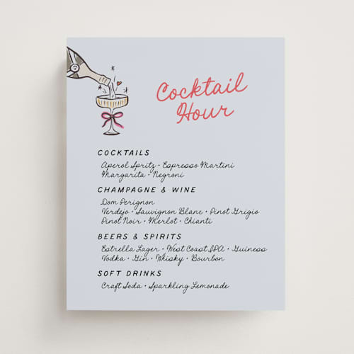 This is a sky wedding signs with standard by chocomocacino called zippuli printing on doublethick in 8x10
