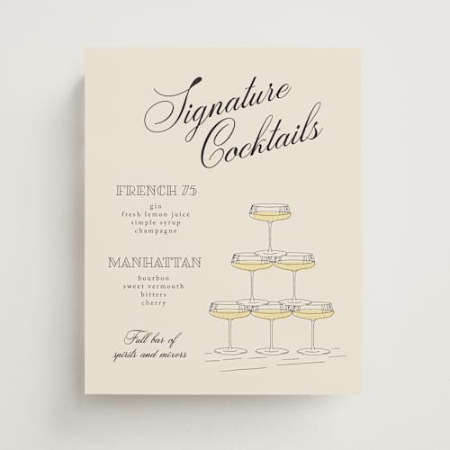 This is a limestone wedding signs with standard by Ashley Bird called the gilded coupe printing on doublethick in 8x10