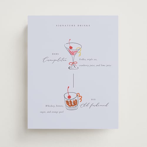 This is a capri wedding signs with standard by samovilka called drinkswed printing on doublethick in 8x10