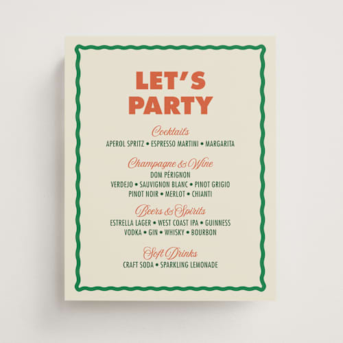 This is a lime wedding signs with standard by chocomocacino called doberge printing on doublethick in 8x10