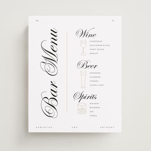 This is a cloud wedding signs with standard by Zani van Zyl called glam bar printing on doublethick in 8x10