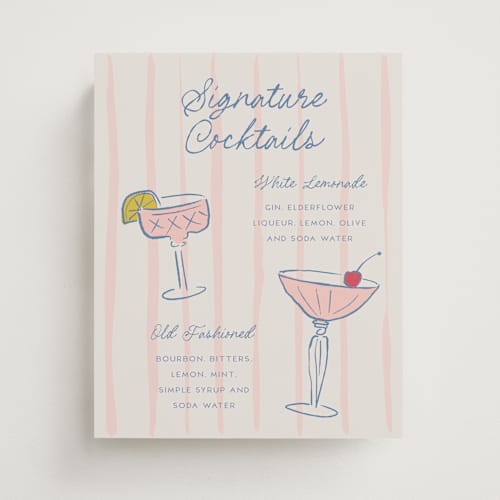 This is a ballet wedding signs with standard by Vera Lim called fun stripes printing on doublethick in 8x10