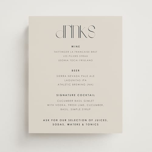 This is a noir wedding signs with standard by flvx studio called essentials printing on doublethick in 8x10