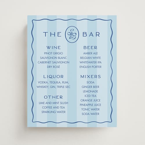 This is a sea wedding signs with standard by Sam Dubeau called fresh prep printing on doublethick in 8x10