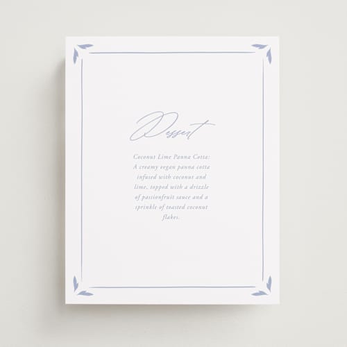 This is a pale cerulean wedding signs with standard by Sabrin Deirani called ocean dreams printing on doublethick in 8x10