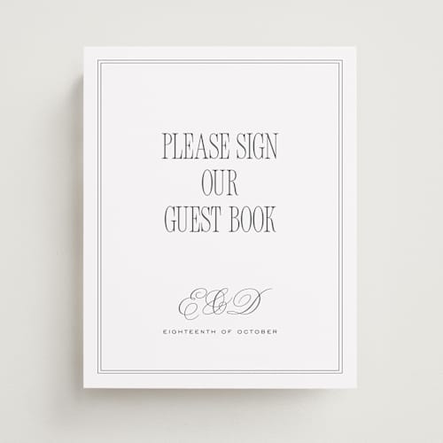 This is a sugar wedding signs with standard by chocomocacino called ris al’amande printing on doublethick in 8x10