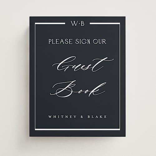 This is a ocean wedding signs with standard by Stacey Meacham called luster printing on doublethick in 8x10