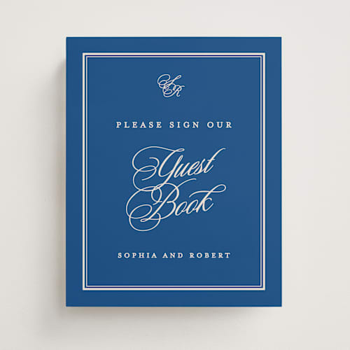 This is a ocean wedding signs with standard by Creo Study called posh printing on doublethick in 8x10