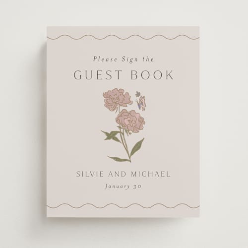 This is a petal wedding signs with standard by Nicoletta Savod called parisian garden printing on doublethick in 8x10