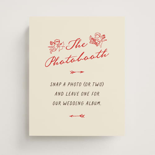 This is a rouge wedding signs with standard by Jennifer Lew called eros printing on doublethick in 8x10