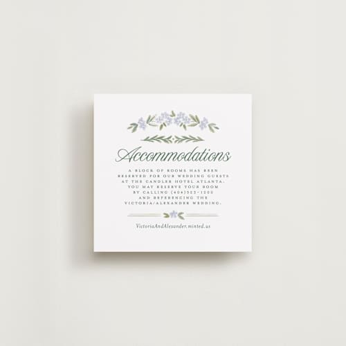 This is a wisteria enclosure cards with standard by Jenna Holcomb called vintage sketched printing on signature in 4x4