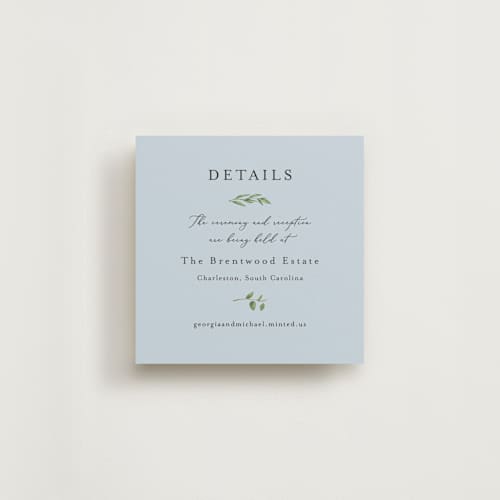 This is a coastal enclosure cards with standard by Susan Moyal called hydrangea vine printing on signature in 4x4