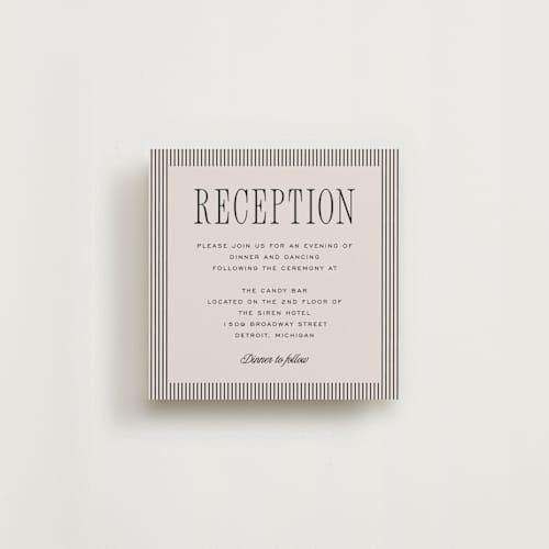 This is a noir reception cards with standard by Pixel and Hank called linea printing on signature in 4x4
