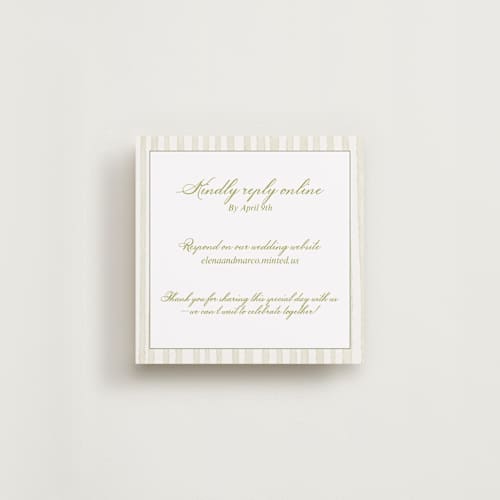 This is a cream rsvp cards with standard by Nicole Dragomir called wild berry watercolor printing on signature in 4x4