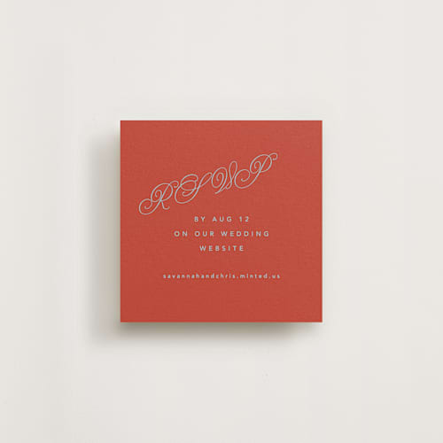 This is a sky rsvp cards with standard by Kelly Watkins called vivid printing on signature in 4x4