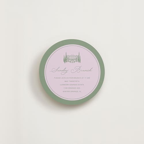 This is a lilac insert cards with standard by Jelena Vuletic called elara printing on signature in standard