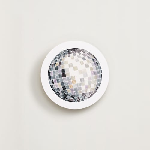This is a titanium insert cards with standard by Sarah Knight called mirrorball printing on signature in standard