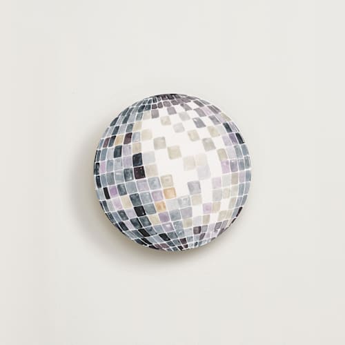 This is a titanium insert cards with standard by Sarah Knight called mirrorball printing on signature in standard
