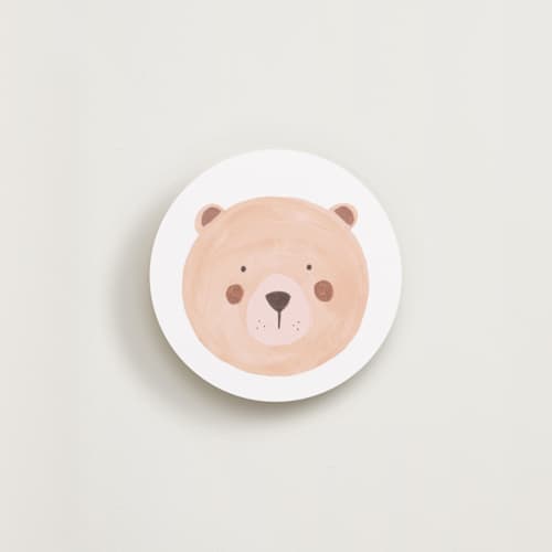 This is a snow insert cards with standard by Teju Reval called animal faces printing on signature in standard