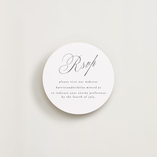 This is a noir slate rsvp cards with standard by Ana de Sousa called written with love printing on signature in 4x4