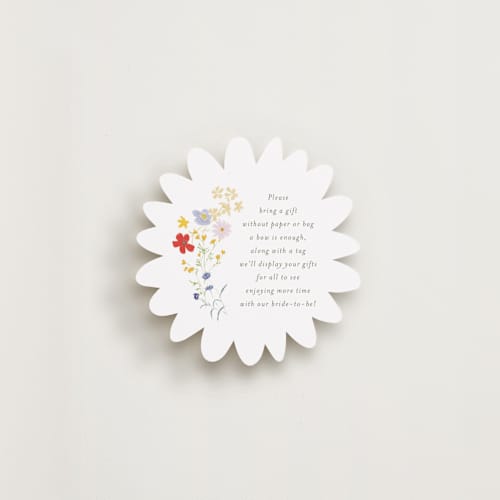 This is a petal insert cards with standard by Baumbirdy called celebrate printing on signature in standard