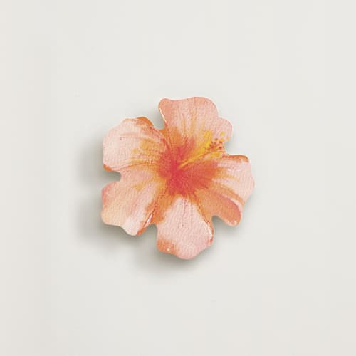This is a blush insert cards with standard by Susan Chiang called tropical blush hibiscus printing on signature in standard