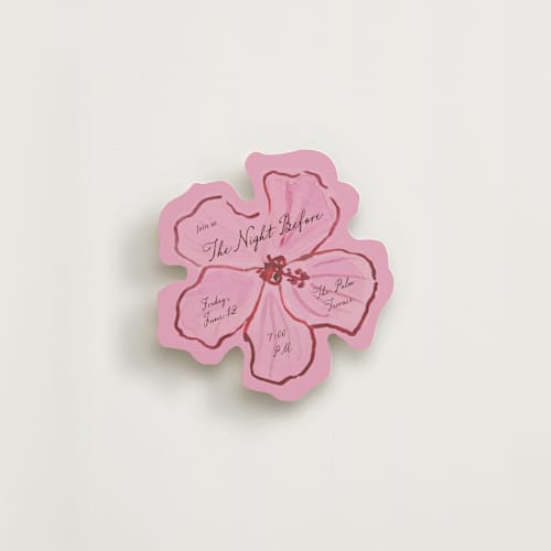 This is a mulberry insert cards with standard by Cass Loh called tropical hibiscus printing on signature in standard