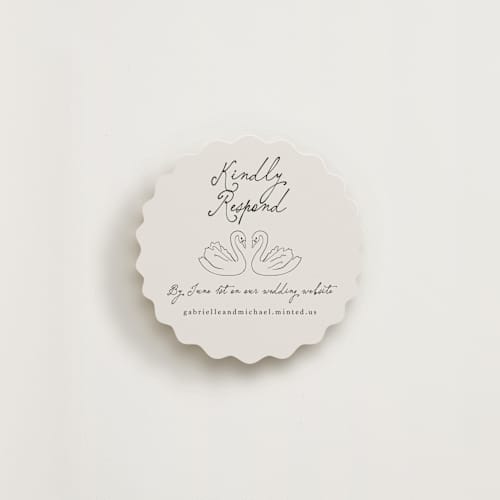 This is a vintage rsvp cards with standard by Kelly Watkins called felicity printing on signature in 4x4