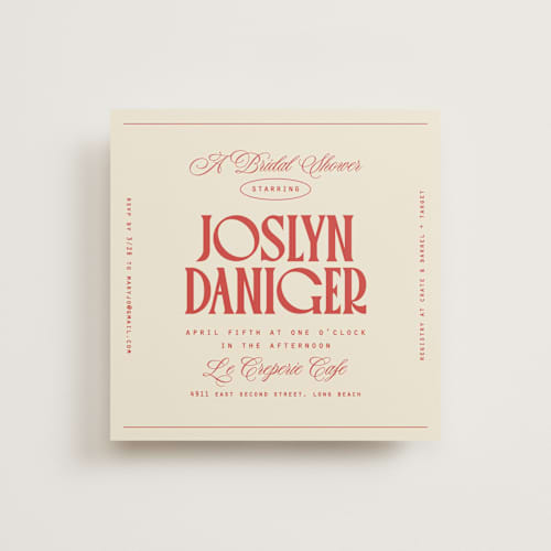 This is a oriole bridal shower invitations with standard by Owl and Toad called starring printing on signature in standard