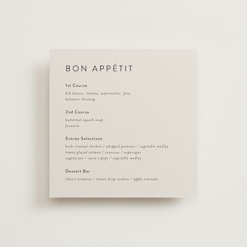 This is a ash menu cards with standard by Kelly Williams called first look printing on signature in standard