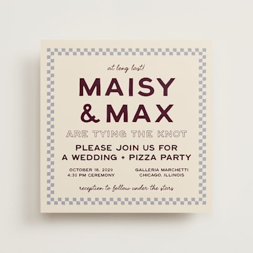 This is a amarena wedding invitations with standard by Ani Somi called trattoria printing on signature in standard