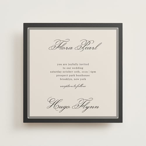 This is a tuxedo wedding invitations with standard by Kelly Watkins called emerson printing on signature in standard