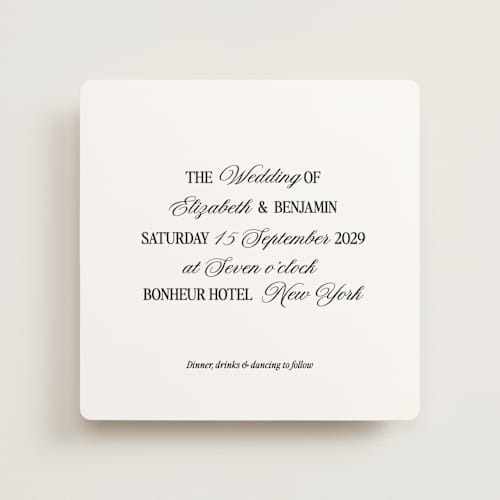 This is a onyx wedding invitations with standard by Helena Vitto called the eternal printing on signature in standard