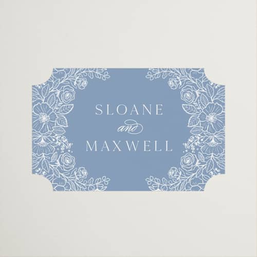 This is a nova wedding favor labels with standard by Kristen Smith called wild roses printing on uncoated sticker paper in sticker