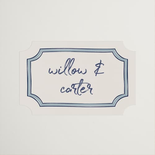 This is a neptune wedding favor labels with standard by Kelly Watkins called vase printing on uncoated sticker paper in sticker
