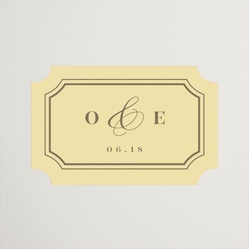 This is a mimosa wedding favor labels with standard by Leah Bisch called enchanted rose from disney's beauty & the beast printing on uncoated sticker paper in sticker