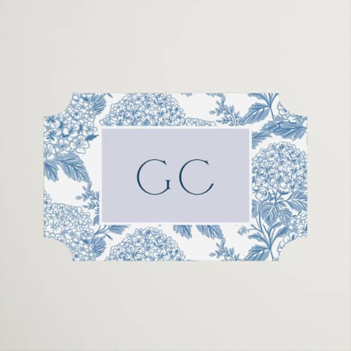 This is a sea wedding favor labels with standard by Jenna Holcomb called coastal toile printing on uncoated sticker paper in sticker