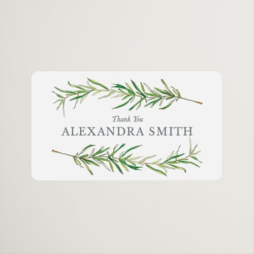 This is a fern custom stickers with standard by Erin Deegan called simple sprigs printing on uncoated sticker paper in sticker
