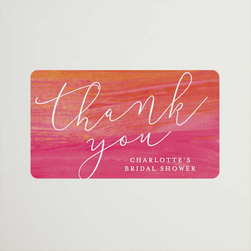 This is a blushing bride custom stickers with standard by Laura Moyer called rose soiree printing on uncoated sticker paper in sticker