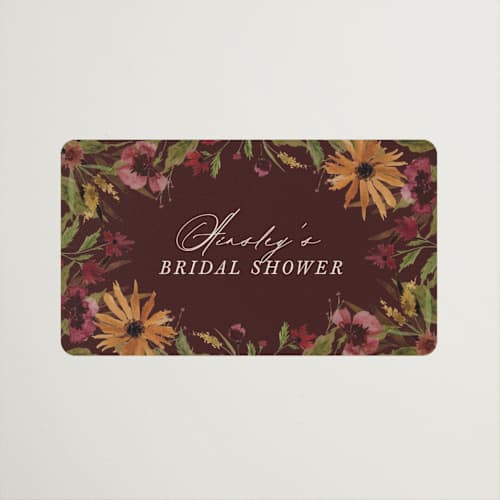 This is a burgundy custom stickers with standard by Kate Ahn called susie printing on uncoated sticker paper in sticker